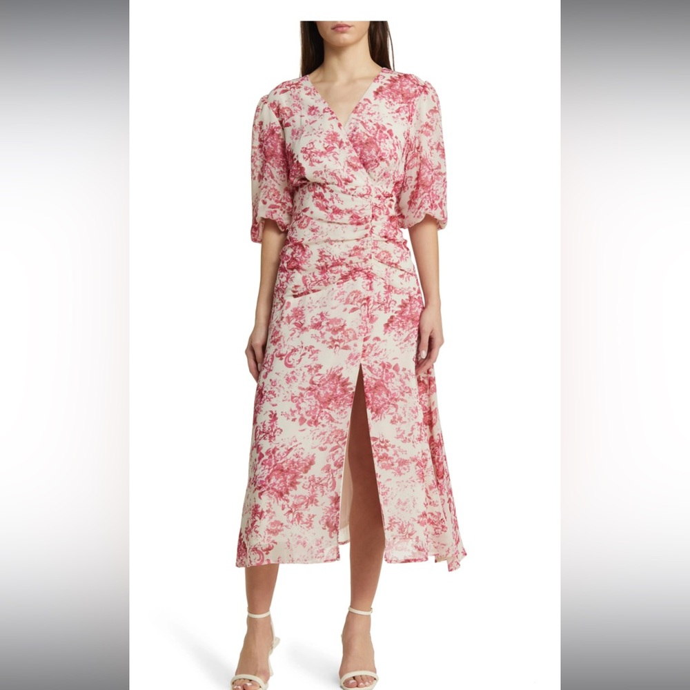 Forget me not gathered waist dress